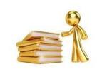 1127150-Clipart-Of-A-3d-Gold-Man-And-A-Pile-Of-Books-Royalty-Free-CGI-Illustration